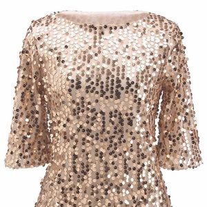 Gold sequin top